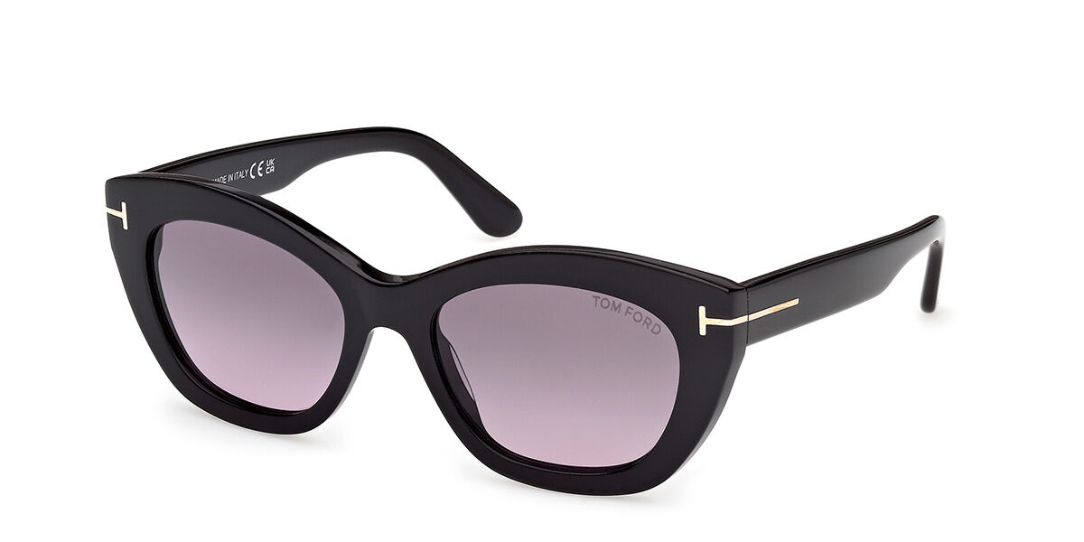 Tom Ford FT1285 LINDA-02 01B, Black frame, Gradient Smoke Grey lenses
