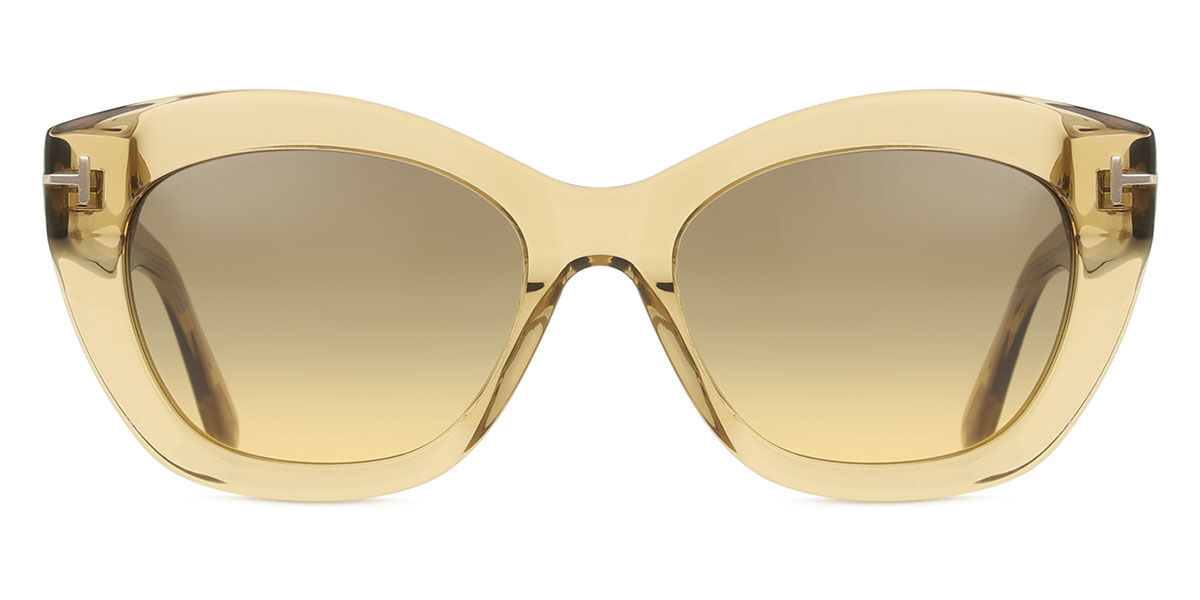 Tom Ford FT1285 LINDA-02 45B, Brown frame, Gradient Golden Brown lenses