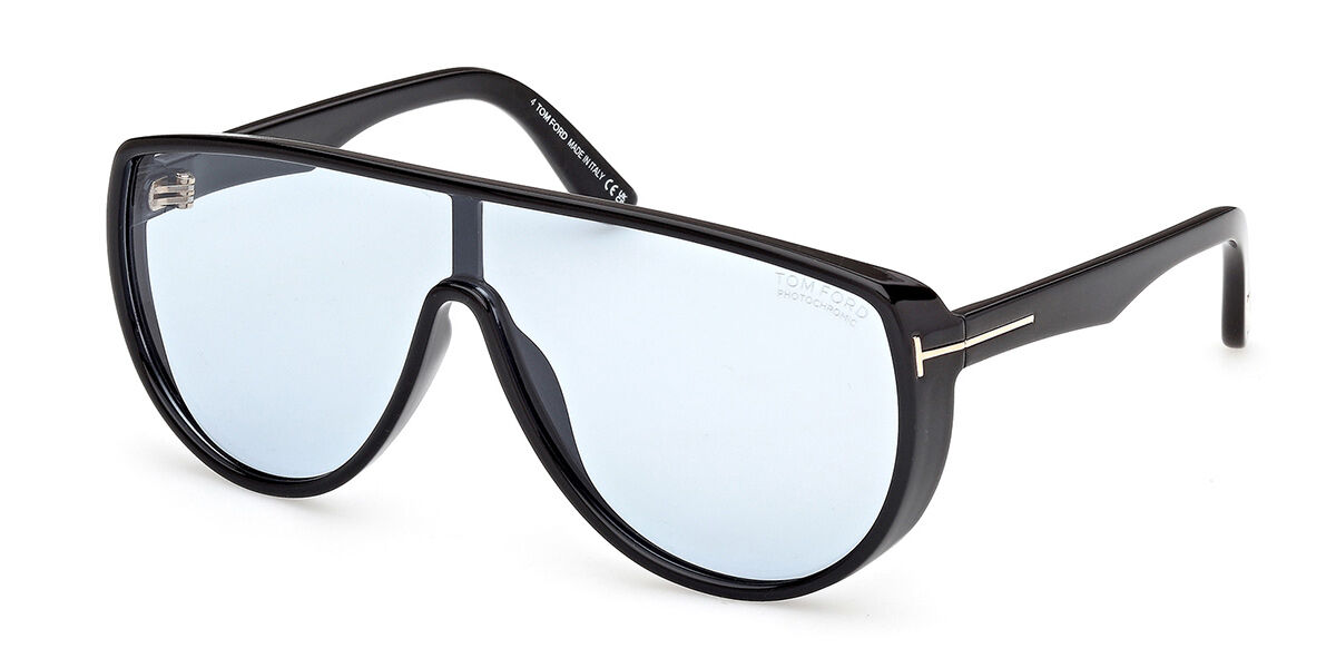 Tom Ford FT1182 ACHILLES 01V, Black frame, Blue Photochromic lenses