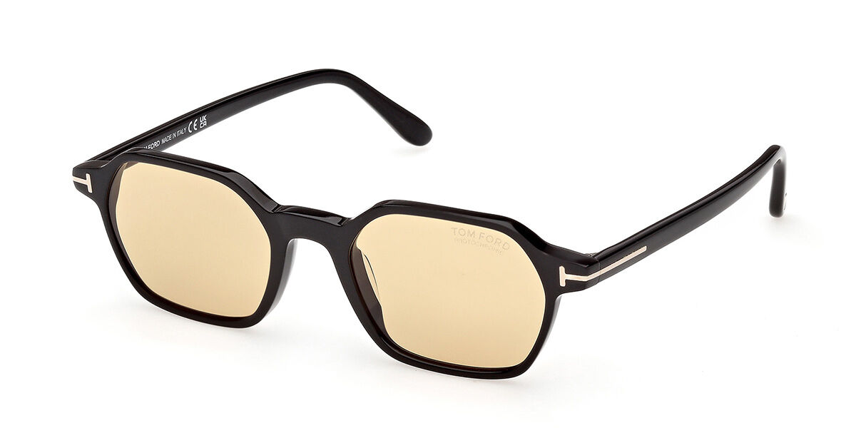 Tom Ford FT1301 JOEY-02 01E, Black frame, Brown Photochromic lenses