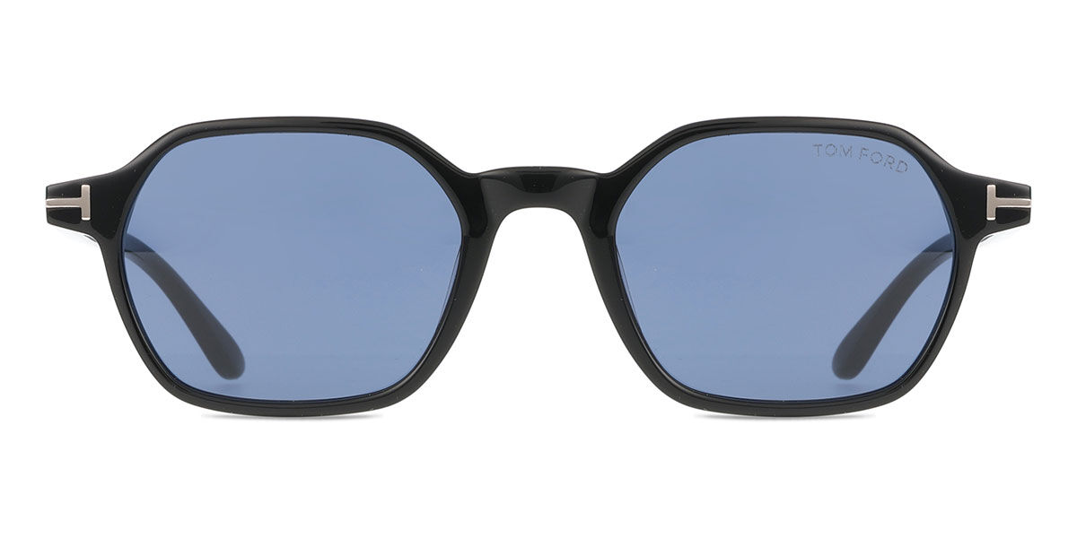 Tom Ford FT1301 JOEY-02 01V, Black frame, Dark Blue lenses