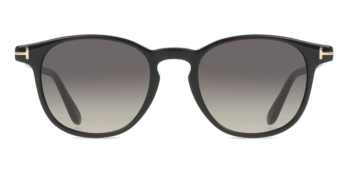 Tom Ford FT1302 HOLT-02 01B, Black frame, Gradient Smoke Grey lenses
