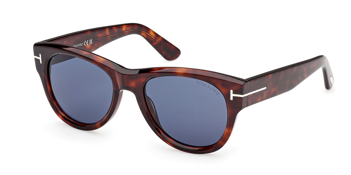 Tom Ford FT1305 BURTON-02 54V, Tortoiseshell frame, Dark Blue lenses