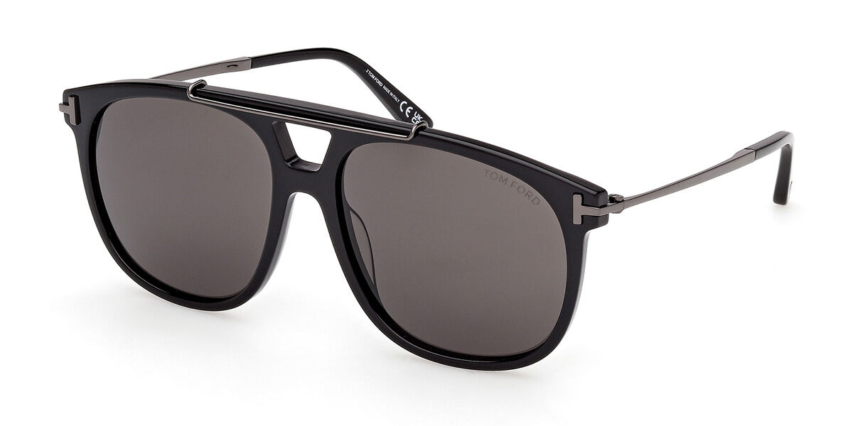 Tom Ford FT1306 SAM-02 01A, Black frame, Smoke Grey lenses