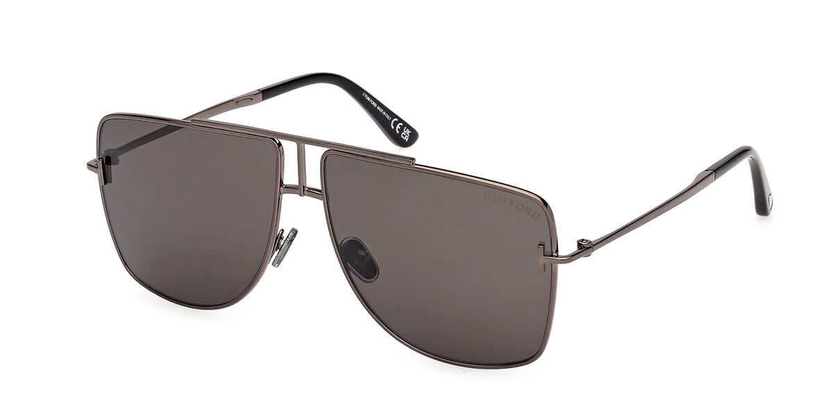 Tom Ford FT1307 ELIOTT-02 08A, Gunmetal frame, Smoke Grey lenses