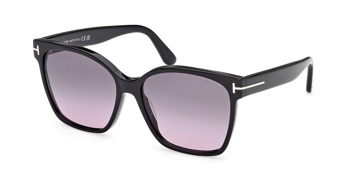 Tom Ford FT1312 IRIS-02 01B, Black frame, Gradient Smoke Grey lenses