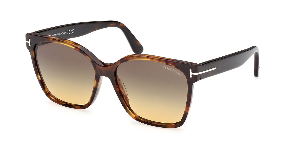 Tom Ford FT1312 IRIS-02 55B, Tortoiseshell frame, Gradient Golden Brown lenses