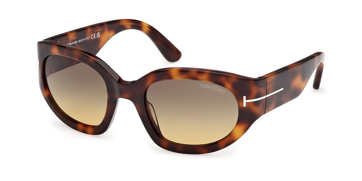 Tom Ford FT1313 ARIZONA-02 53B, Tortoiseshell frame, Gradient Golden Brown lenses