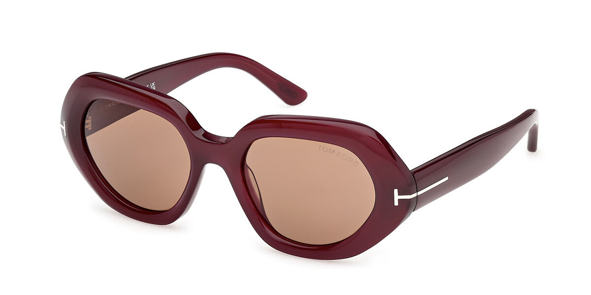 Tom Ford FT1317 APRIL-02 81E, Purple frame, Camel Brown lenses