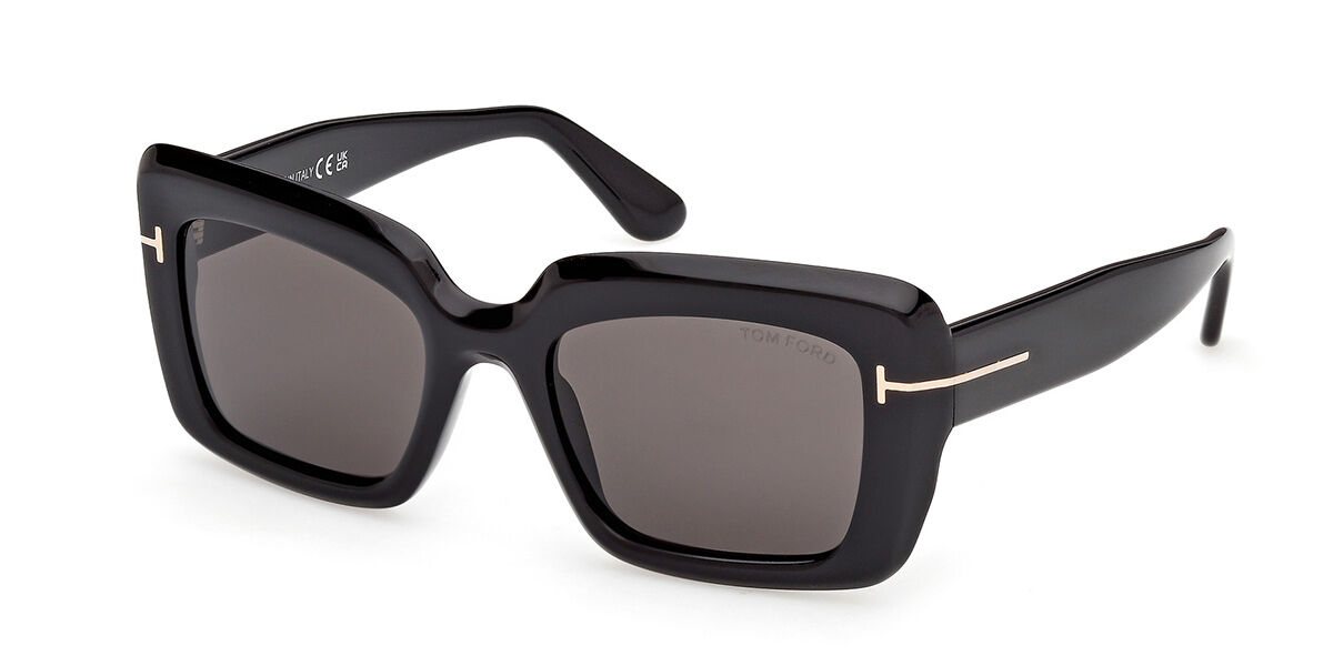 Tom Ford FT1318 LEILA-02 01A, Black frame, Smoke Grey lenses