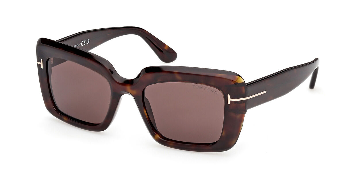 Tom Ford FT1318 LEILA-02 52E, Tortoiseshell frame, Cognac Brown lenses