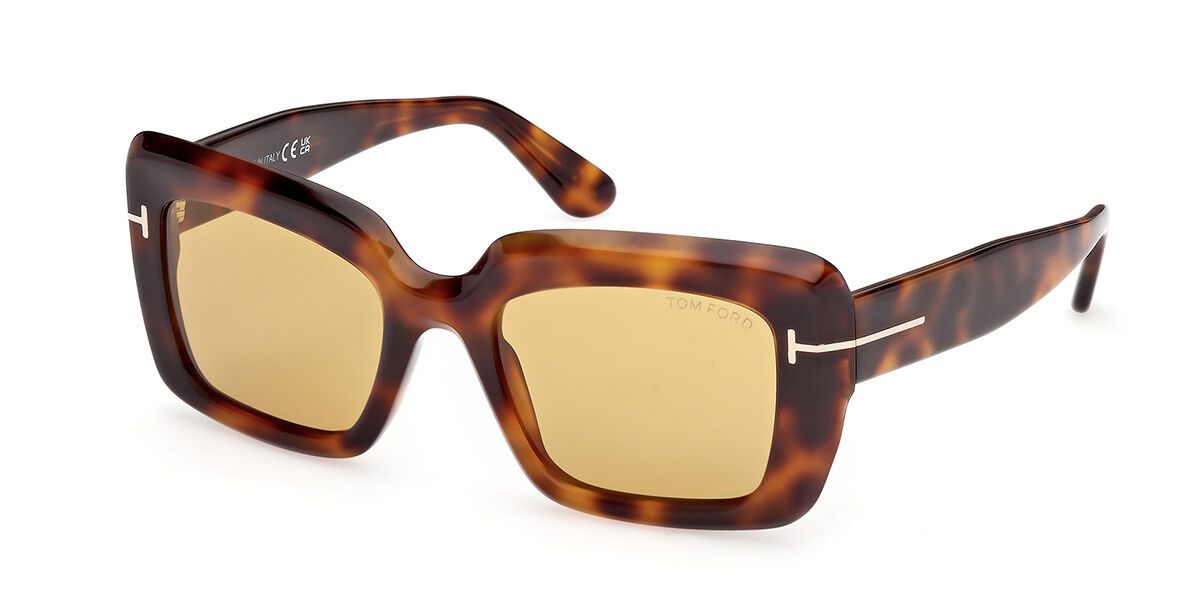 Tom Ford FT1318 LEILA-02 53E, Tortoiseshell frame, Golden Brown lenses
