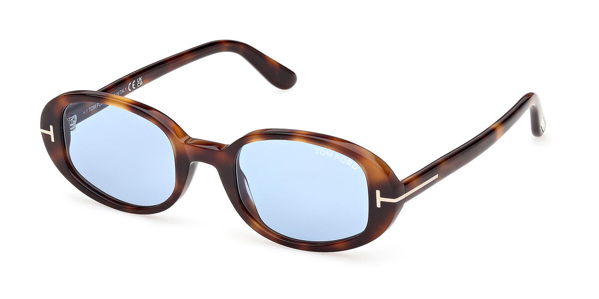 Tom Ford FT1364 IGGY 53V, Tortoiseshell frame, Sky Blue lenses