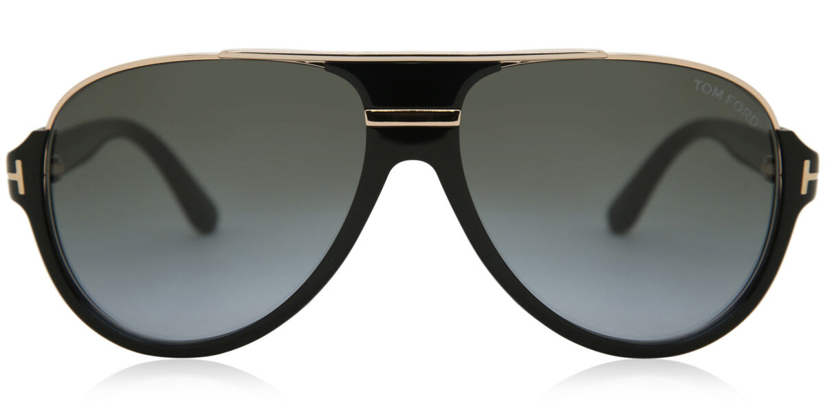 Tom Ford FT0334 DIMITRY 01P, Black frame, Gradient Smoke Green lenses