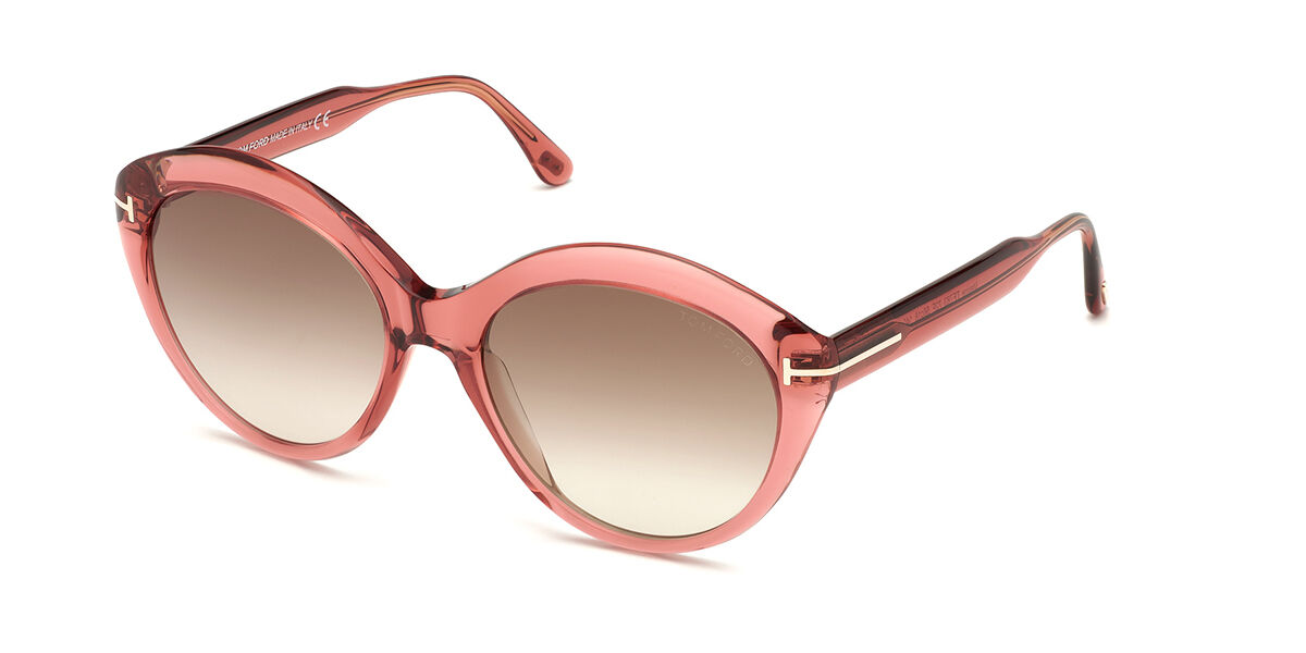 Tom Ford FT0763 MAXINE 72F, Pink frame, Brown Gradient lenses