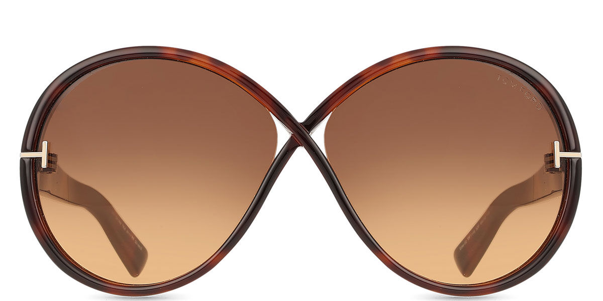 Tom Ford FT1116 EDIE-02 53F, Tortoiseshell frame, Gradient Dark Brown lenses
