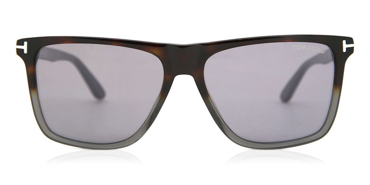 Tom Ford FT0832 Fletcher 55C, Tortoiseshell frame, Grey Mirror lenses