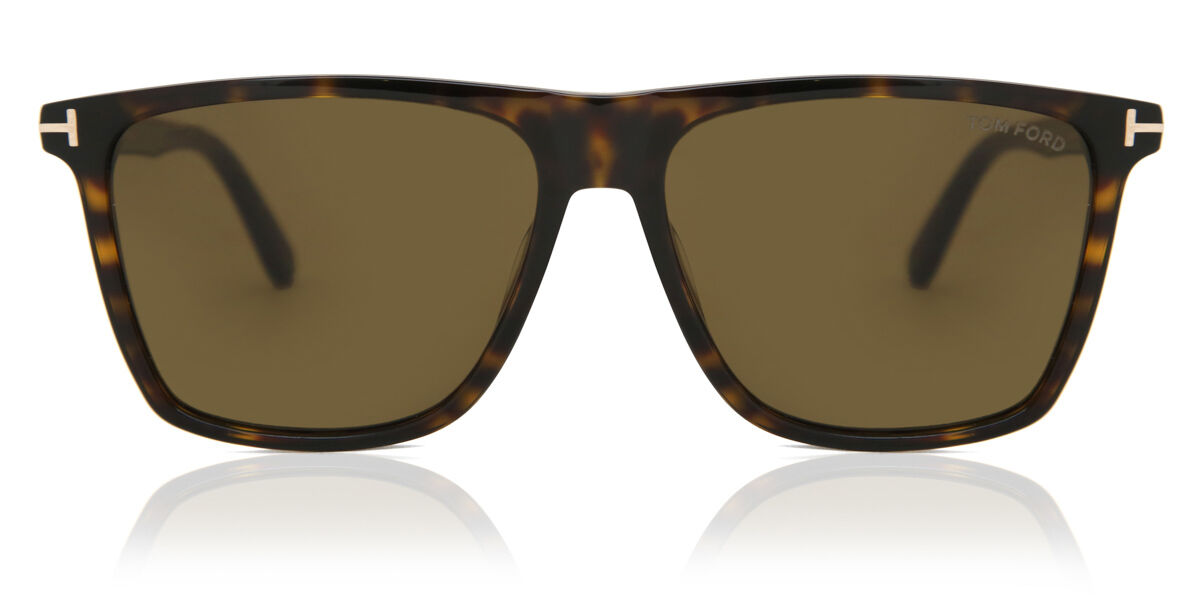 Tom Ford FT0832 Fletcher 52J, Tortoiseshell frame, Brown lenses