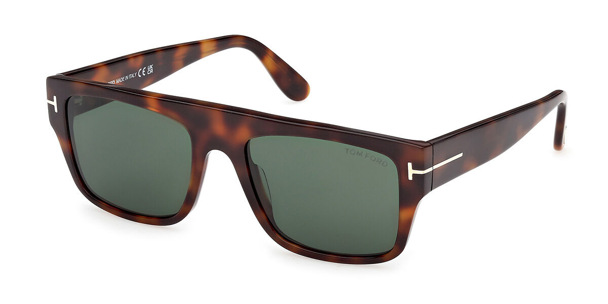 Tom Ford FT0907 DUNNING-02 53N, Tortoiseshell frame, Dark Green lenses