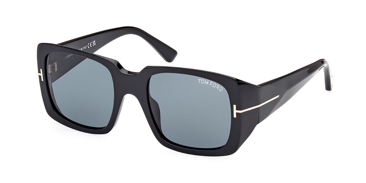 Tom Ford FT1035 RYDER-02 01V, Black frame, Blue lenses