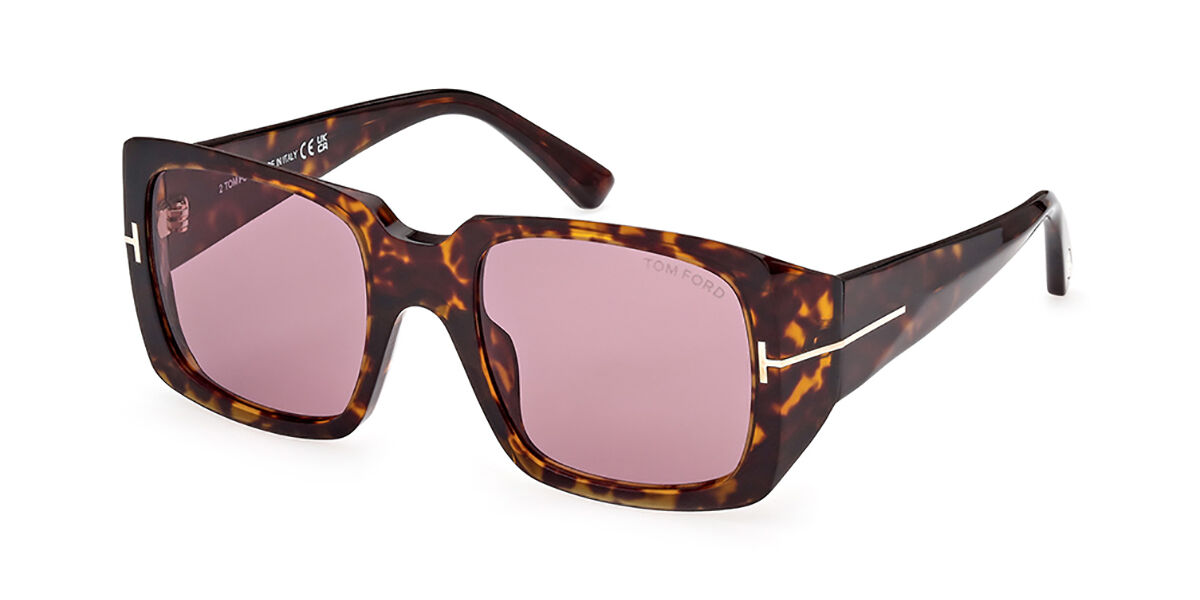 Tom Ford FT1035 RYDER-02 52Y, Tortoiseshell frame, Purple lenses