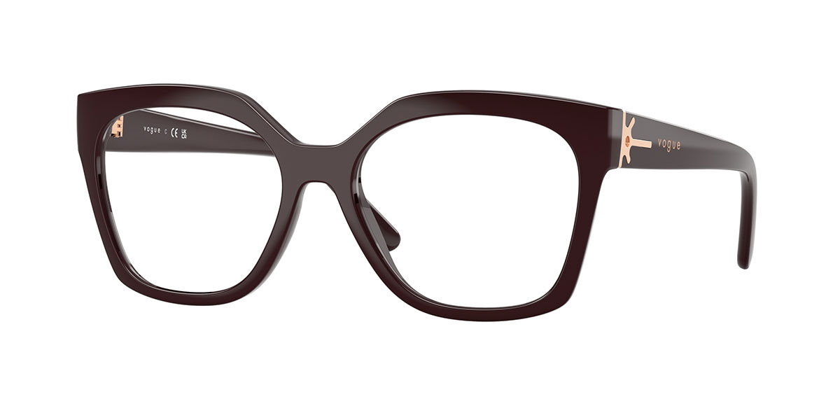Vogue Eyewear VO5691 3288 Women's Eyeglasses Burgundy Size 52 (Frame Only) - Blue Light Block Available