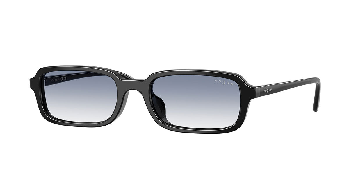 Vogue Eyewear VO5666SF Asian Fit W44/19, Black frame, Clear Gradient Light Blue lenses