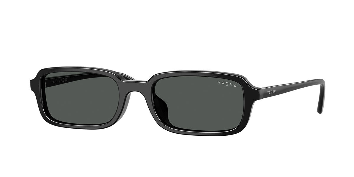 Vogue Eyewear VO5666SF Asian Fit W44/87, Black frame, Dark Grey lenses