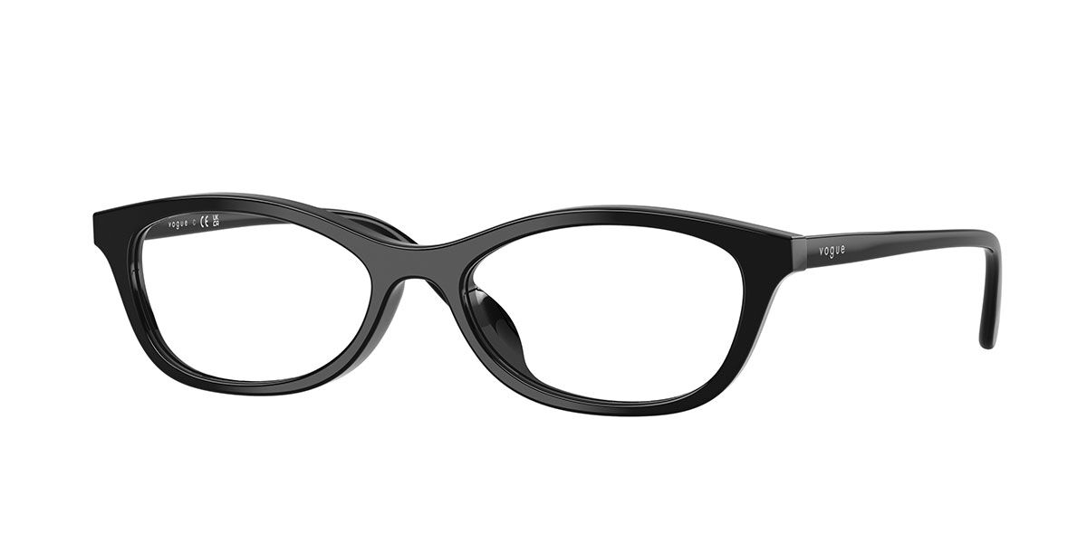 Vogue Eyewear VO5668F Asian Fit W44 Women's Eyeglasses Black Size 53 (Frame Only) - Blue Light Block Available