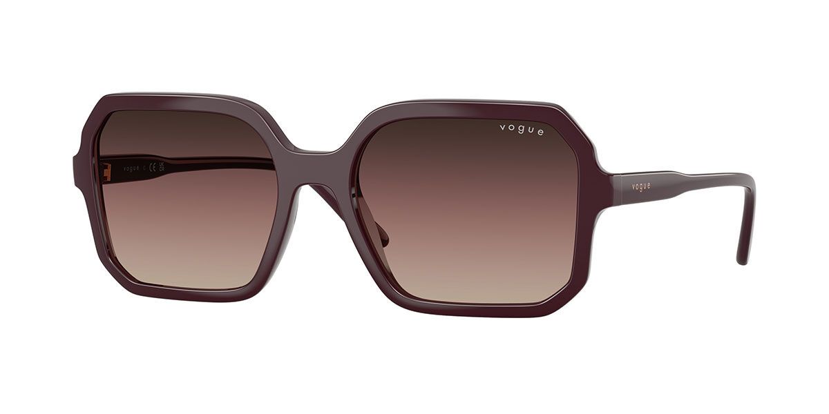 Vogue Eyewear VO5696S 3284E2, Burgundy frame, Gradient Brown/Gradient Purple/Black lenses