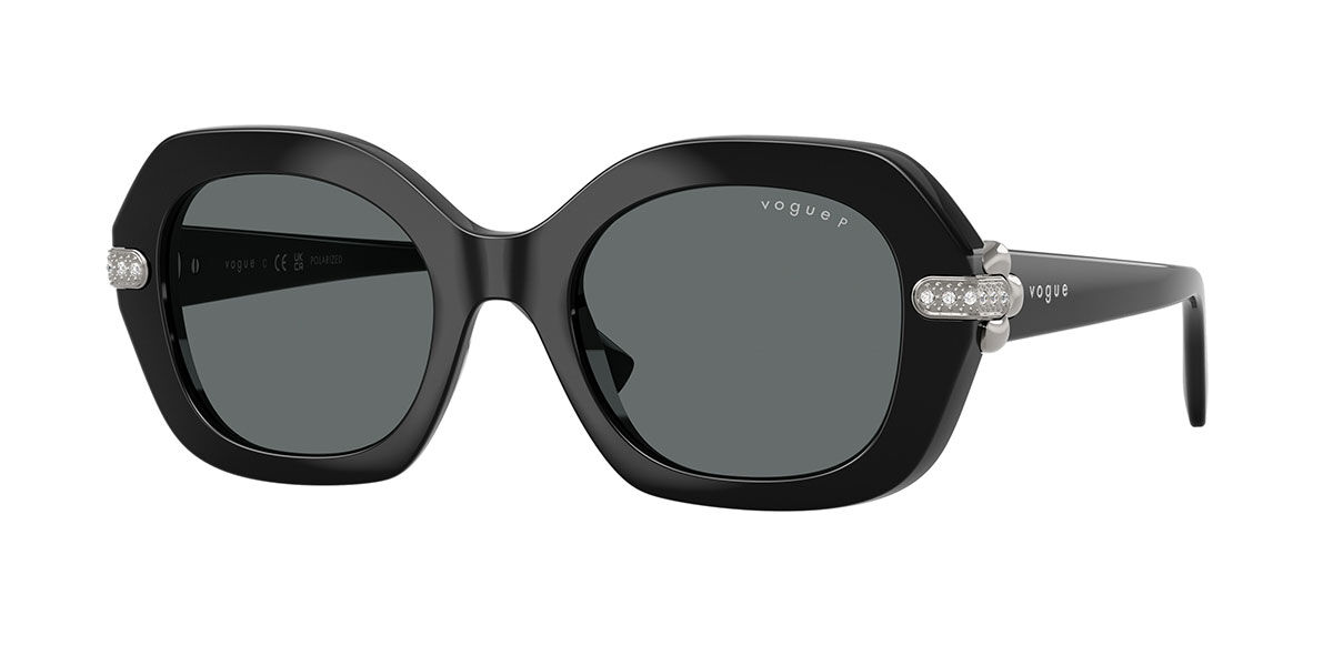 Vogue Eyewear VO5706SB Polarized W44/81, Black frame, Dark Grey Polarized lenses