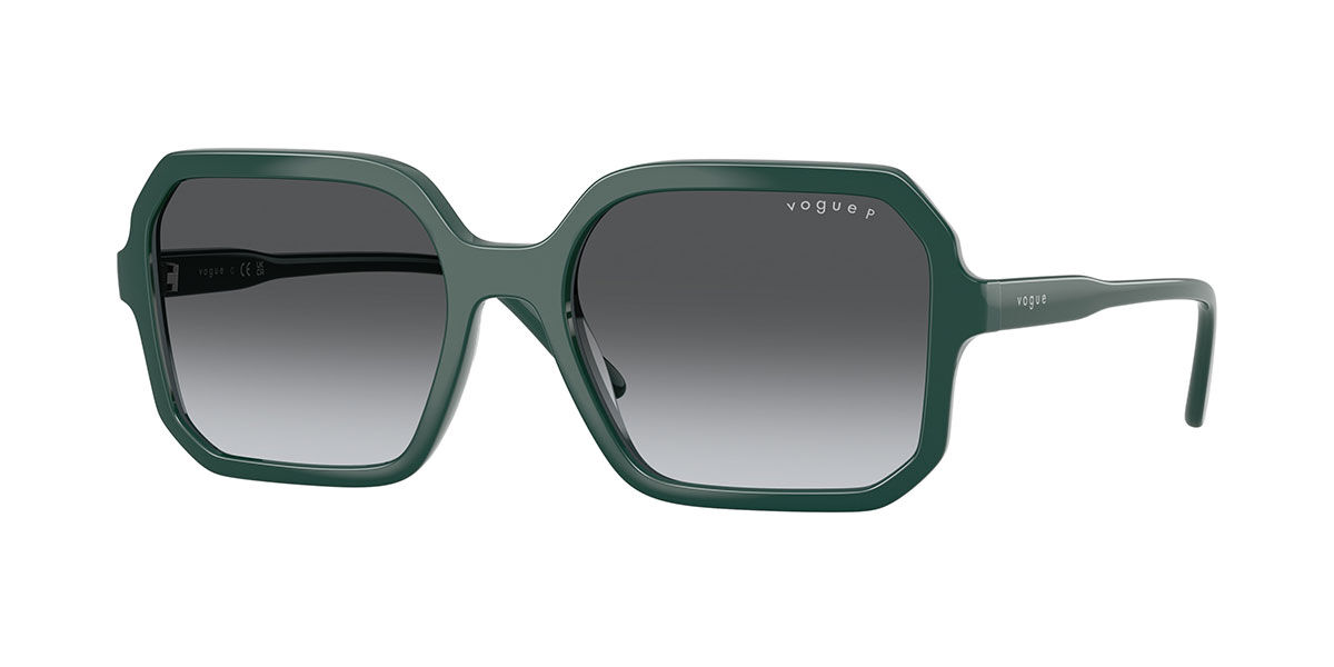Vogue Eyewear VO5696SF Asian Fit Polarized 3285T3, Green frame, Gradient Grey Polarized lenses