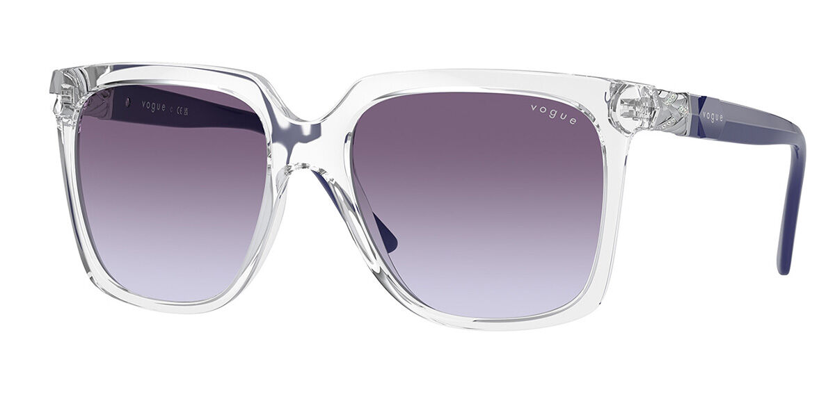 Vogue Eyewear VO5476SB W7454Q, Clear frame, Gradient Purple lenses