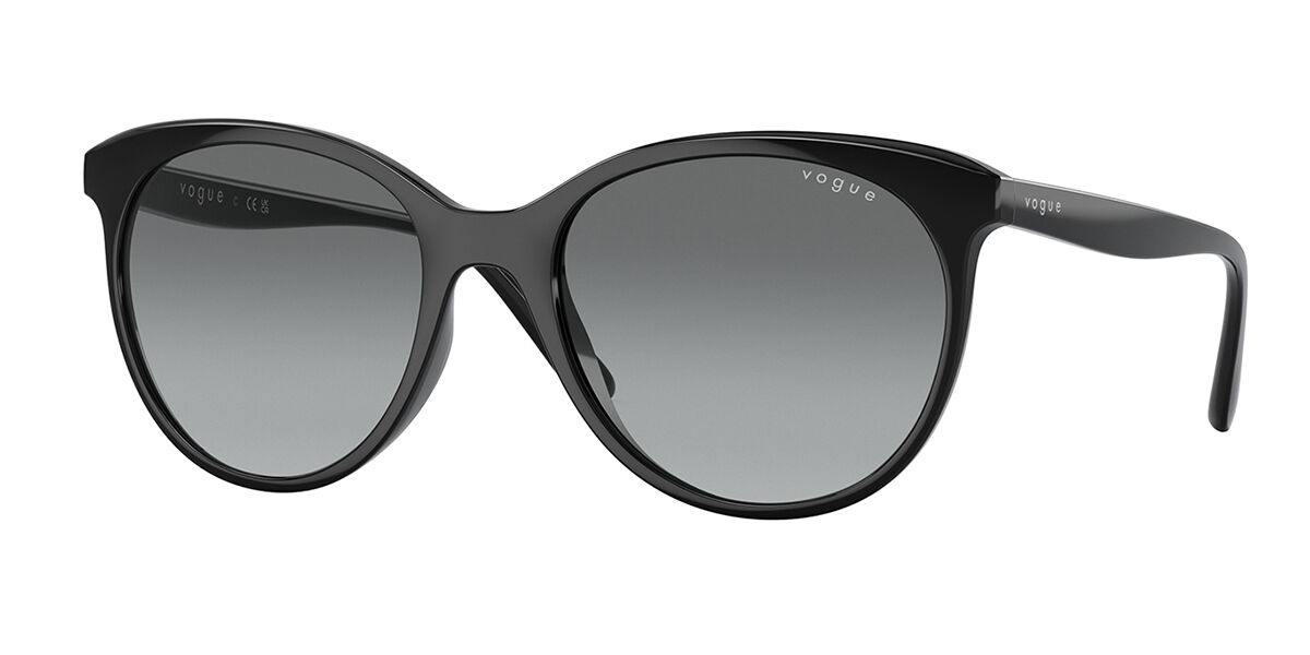 Vogue Eyewear VO5453SF Asian Fit W44/11, Black frame, Gradient Grey lenses