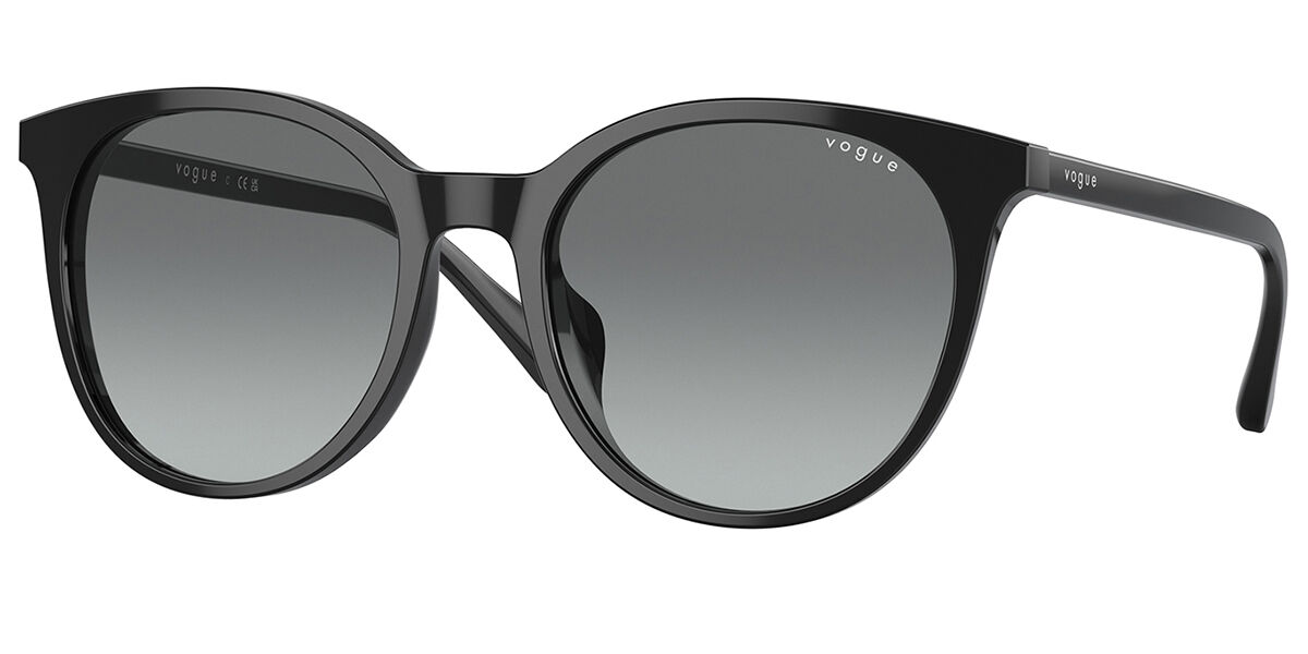 Vogue Eyewear VO5468SD Asian Fit W44/11, Black frame, Gradient Grey lenses