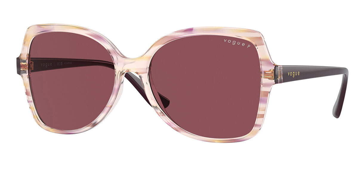 Vogue Eyewear VO5488S Polarized 30625Q, Pink frame, Violet Polarized lenses
