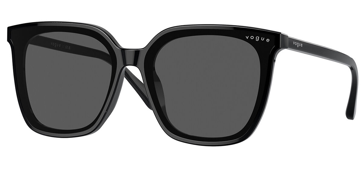 Vogue Eyewear VO5499SD Asian Fit W44/87, Black frame, Grey lenses