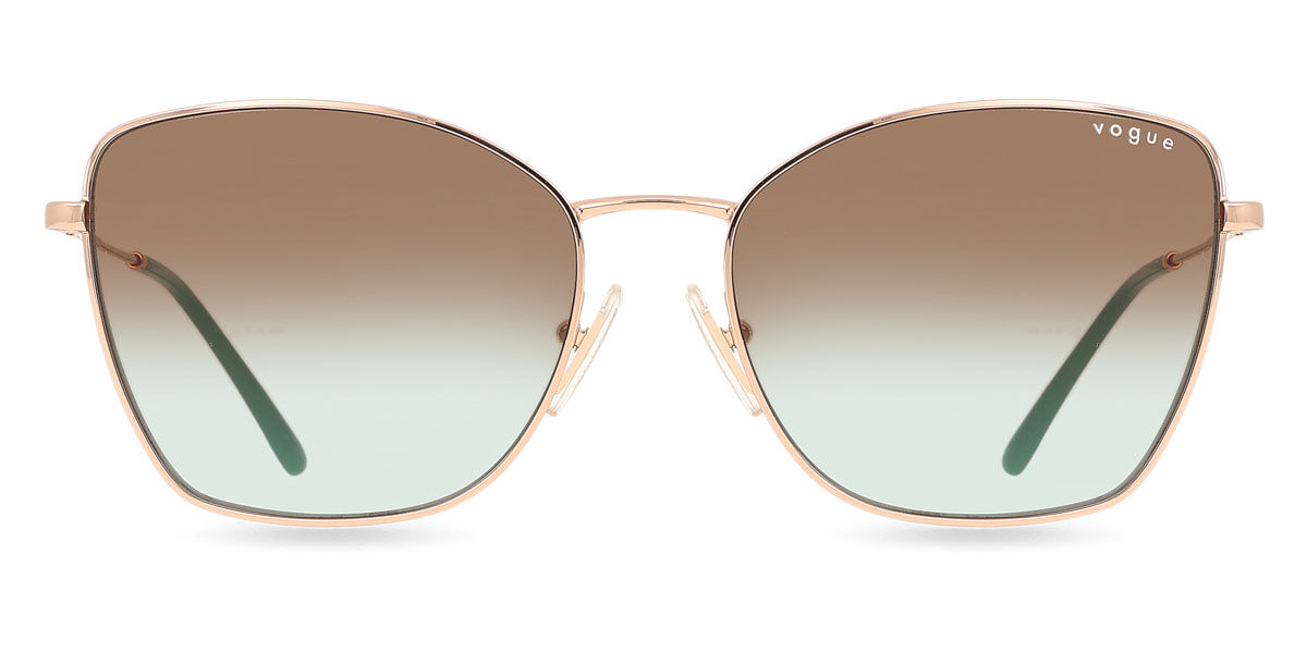 Vogue Eyewear VO4279S 5152E8, Gold frame, Green Gradient Brown lenses