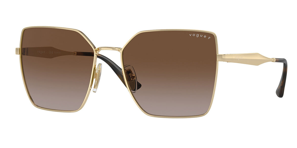 Vogue Eyewear VO4284S Polarized 848/T5, Gold frame, Gradient Brown Polarized lenses