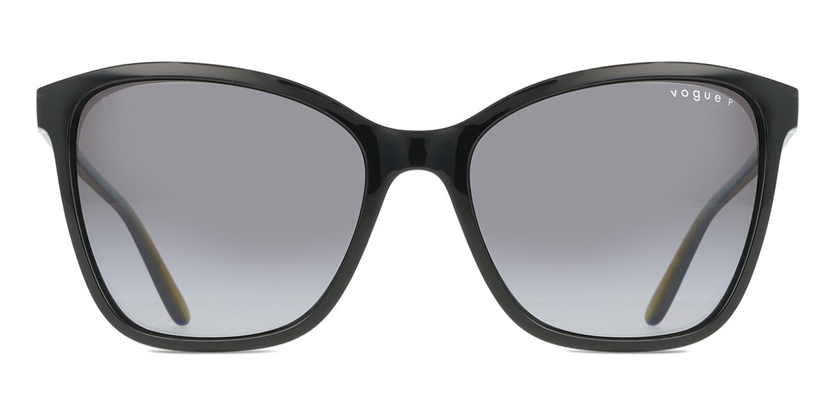 Vogue Eyewear VO5520S Polarized W44/T3, Black frame, Gradient Grey Polarized lenses