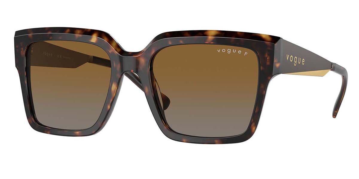 Vogue Eyewear VO5553S Polarized W656T5, Tortoiseshell frame, Gradient Brown Polarized lenses