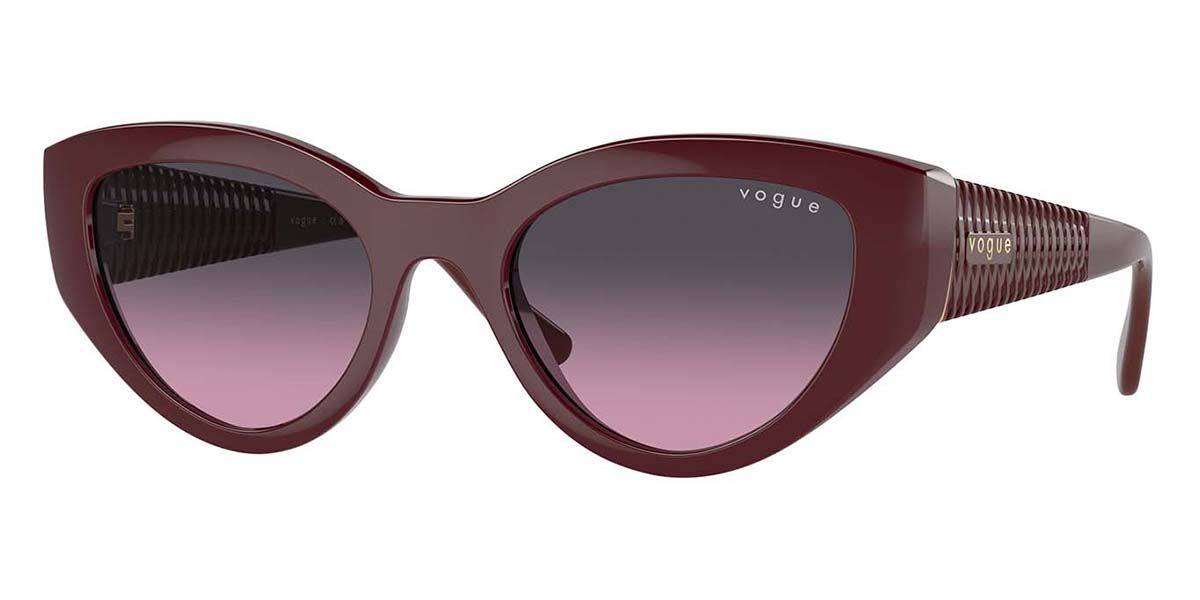 Vogue Eyewear VO5566S 304890, Burgundy frame, Grey Gradient Purple lenses