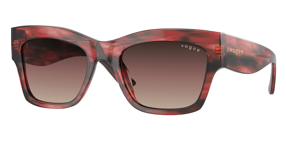 Vogue Eyewear VO5524SF Asian Fit 3089E2, Tortoiseshell frame, Gradient Brown/Purple/Grey lenses