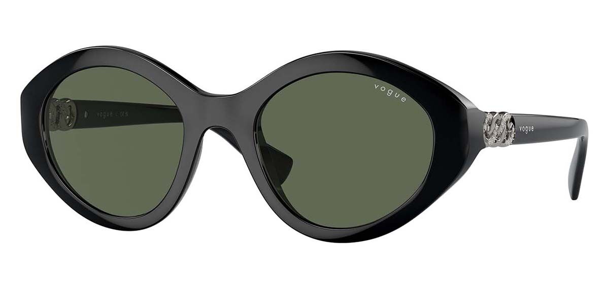 Vogue Eyewear VO5576SB W44/71, Black frame, Dark Green lenses