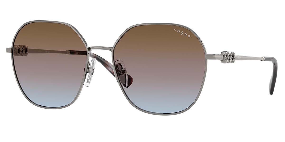 Vogue Eyewear VO4318SB 548/48, Gunmetal frame, Azure Blue/Gradient Brown/Pink lenses
