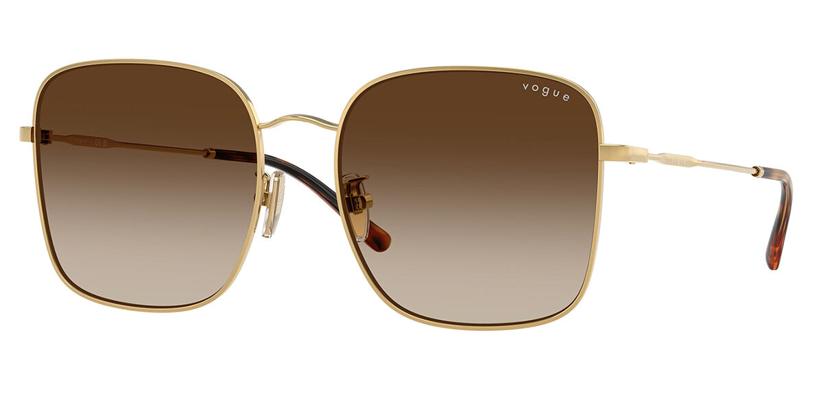 Vogue Eyewear VO4327SD Asian Fit 280/13, Gold frame, Gradient Brown lenses