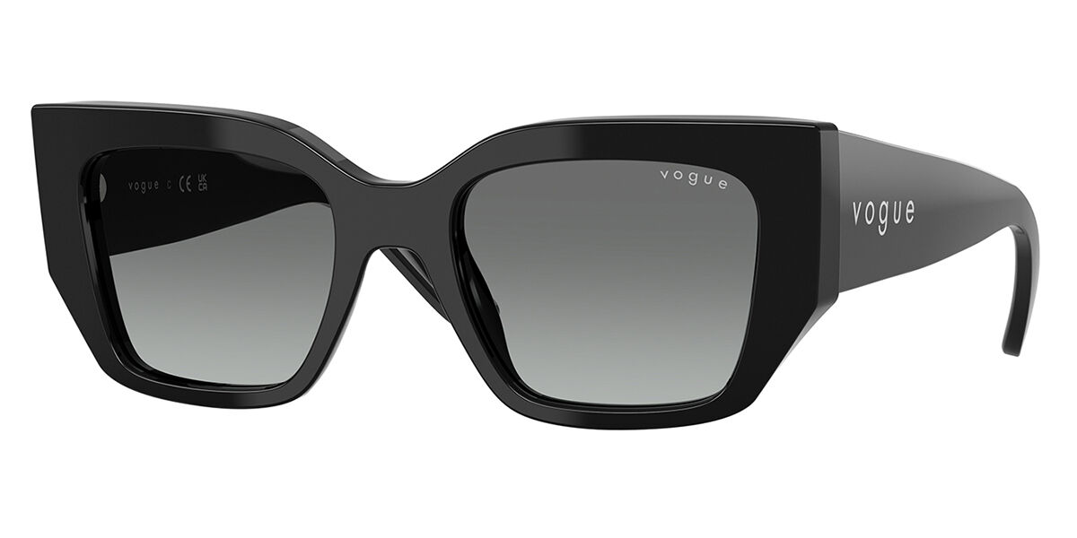 Vogue Eyewear VO5583SF Asian Fit W44/11, Black frame, Gradient Grey lenses