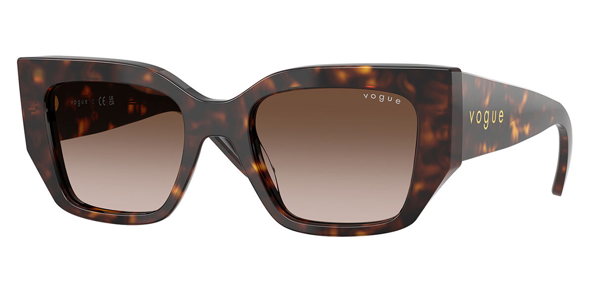 Vogue Eyewear VO5583SF Asian Fit W65613, Tortoiseshell frame, Gradient Brown lenses