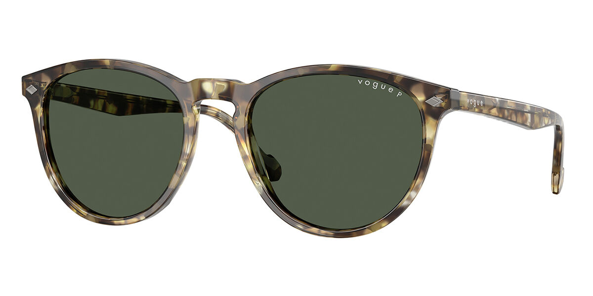 Vogue Eyewear VO5599S Polarized 31869A, Tortoiseshell frame, Dark Green Polarized lenses