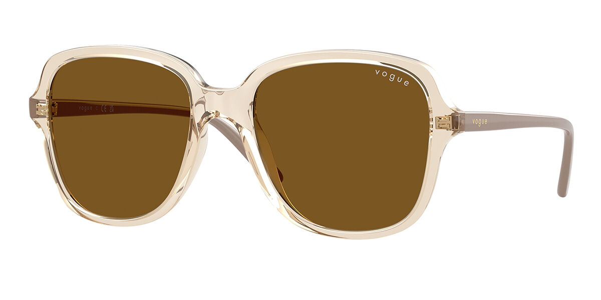 Vogue Eyewear VO5601SF Asian Fit Polarized 299083, Brown frame, Dark Brown Polarized lenses